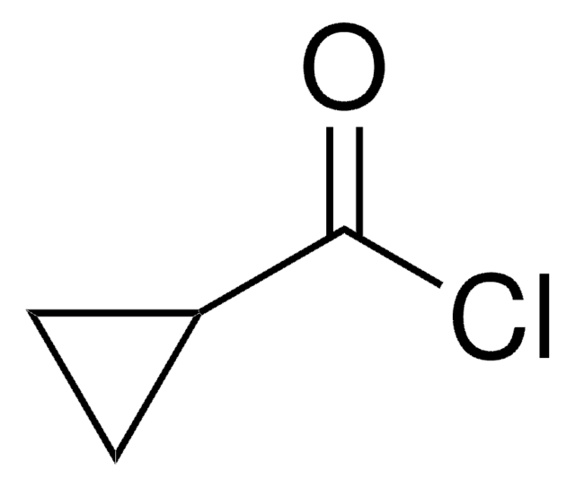 Cyclopropanecarboxylic acid chloride structure, CAS 4023-34-1