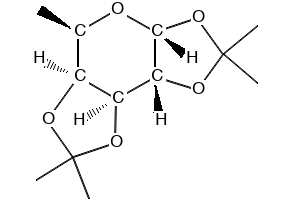 1,2,3,4-Di-O-isopropylidene-alpha-D-fucopyranose structure, CAS 4026-27-1