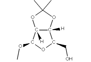 Methyl-2,3-O-isopropylidene-beta-D-ribofuranoside structure, CAS 4099-85-8