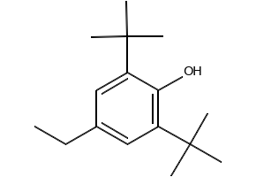 2,6-Di-tert-butyl-4-ethylphenol structure, CAS 4130-42-1