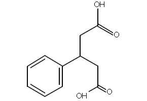3-Phenylglutaric acid structure, CAS 4165-96-2