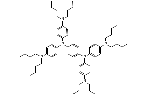 N,N,N',N'-Tetrakis[4-(dibutylamino)phenyl]benzene-1,4-diamine structure, CAS 4182-80-3