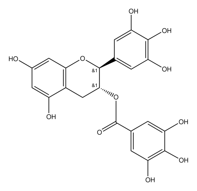 (-)-Gallocatechin gallate structure, CAS 4233-96-9
