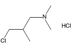 3-Dimethylamino-2-methylpropyl chloride hydrochloride structure, CAS 4261-67-0