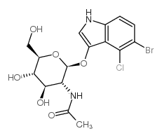 5-Bromo-4-chloro-3-indolyl-N-acetyl-beta-D-glucosaminide structure, CAS 4264-82-8
