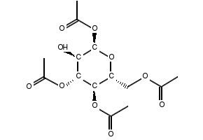 1,3,4,6-Tetra-O-acetyl-alpha-D-glucopyranose structure, CAS 4292-12-0