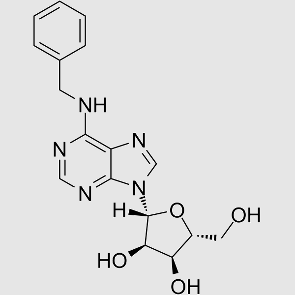 6-Benzylaminopurine riboside structure, CAS 4294-16-0