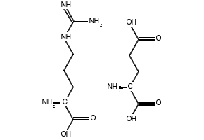 L-Arginine L-glutamate structure, CAS 4320-30-3