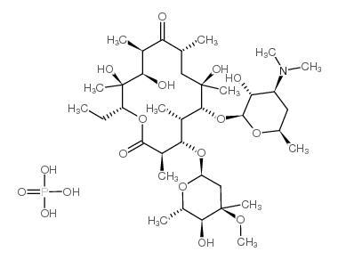 Erythromycin phosphate structure, CAS 4501-00-2