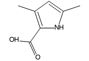 3,5-Dimethylpyrrole-2-carboxylic acid structure, CAS 4513-93-3