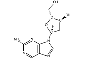 2-Aminopurine riboside structure, CAS 4546-54-7