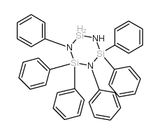 Hexaphenylcyclotrisilazane structure, CAS 4570-25-6