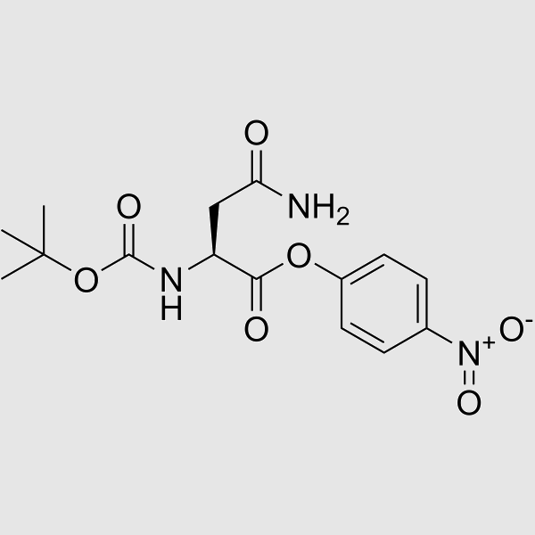 Boc-L-asparagine 4-nitrophenyl ester structure, CAS 4587-33-1