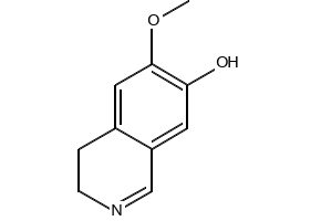 7-Hydroxy-6-methoxy-3,4-dihydroisoquinoline structure, CAS 4602-73-7
