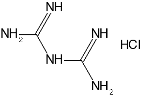 Biguanide hydrochloride structure, CAS 4761-93-7