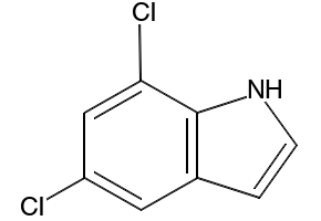 5,7-Dichloroindole structure, CAS 4792-72-7