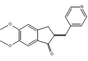 5,6-Dimethoxy-2-(pyridine-4-yl)methylene-indan-1-one structure, CAS 4803-74-1