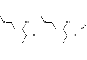Calcium bis(2-hydroxy-4-(methylthio)butyrate) structure, CAS 4857-44-7