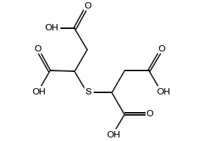 Thiodisuccinic acid structure, CAS 4917-76-4
