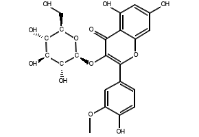 Isorhamnetin-3-O-glucoside structure, CAS 5041-82-7
