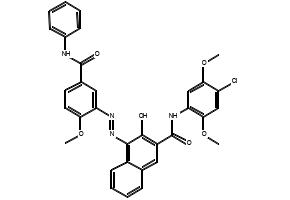 Pigment Red 146 structure, CAS 5280-68-2
