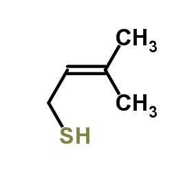 3-Methyl-2-buten-1-thiol structure, CAS 5287-45-6