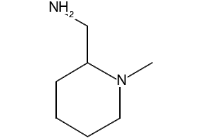 (1-Methyl-2-piperidnyl)methanamine structure, CAS 5298-72-6
