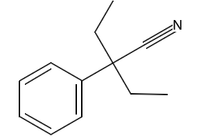 2-Ethyl-2-phenylbutyronitrile structure, CAS 5336-57-2