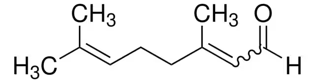 Citral structure, CAS 5392-40-5