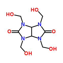Tetramethylol acetylenediurea structure, CAS 5395-50-6
