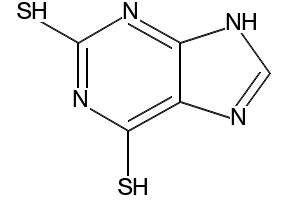 2,6-Dithiopurine structure, CAS 5437-25-2