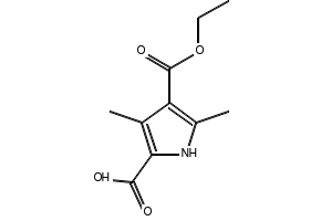 4-(Ethoxycarbonyl)-3,5-dimethyl-1H-pyrrole-2-carboxylic acid structure, CAS 5442-91-1