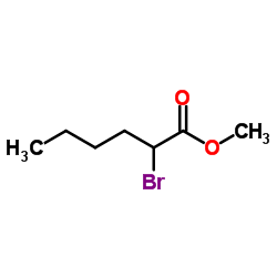 Methyl 2-bromohexanoate structure, CAS 5445-19-2