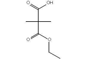 3-Ethoxy-2,2-dimethyl-3-oxopropanoic acid structure, CAS 5471-77-2