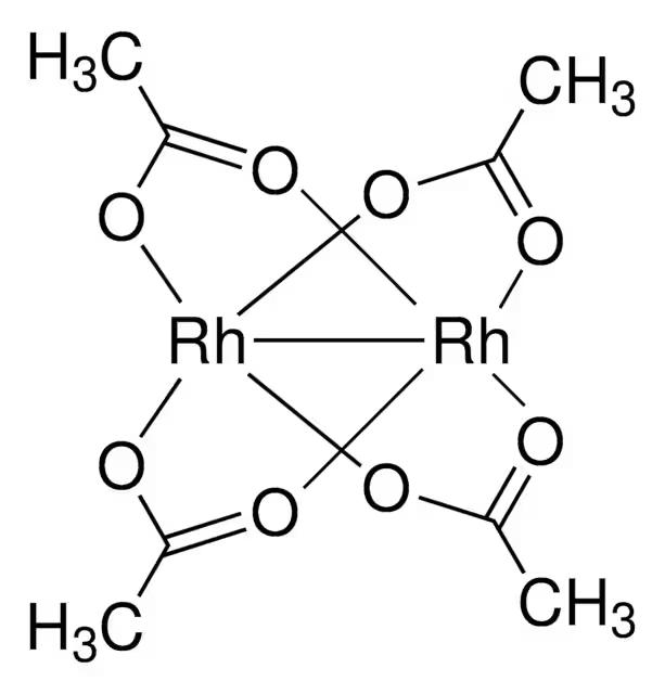 Rhodium (II) acetate dimer dihydrate structure, CAS 5503-41-3