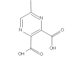5-Methyl-2,3-pyrazinedicarboxylic acid structure, CAS 5521-60-8