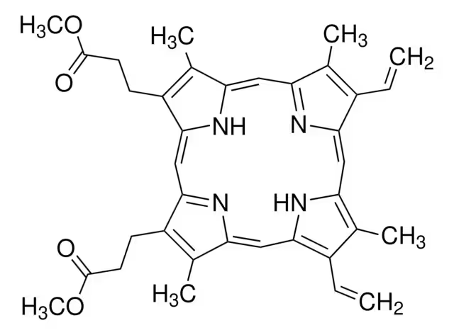 Protoporphyrin IX dimethyl ester structure, CAS 5522-66-7