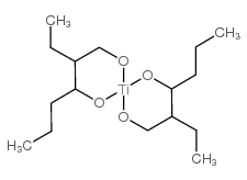 Tetraoctyliniglycol titanate structure, CAS 5575-43-9