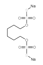 Sodium hexamethylene-1,6-bisthiosulfate dihydrate structure, CAS 5719-73-3