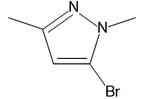 5-Bromo-1,3-dimethyl-1H-pyrazole structure, CAS 5744-70-7