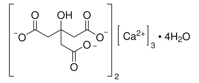 Calcium citrate tetrahydrate structure, CAS 5785-44-4