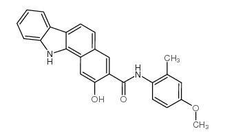 2-Hydroxy-N-(4-methoxy-2-methylphenyl)-11H-benzo[a]carbazole-3-carboxamide structure, CAS 5840-22-2
