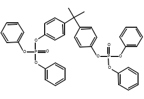 Bisphenol-A bis(diphenyl phosphate) structure, CAS 5945-33-5