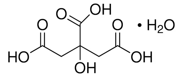 Citric acid monohydrate structure, CAS 5949-29-1