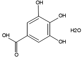 Gallic acid monohydrate structure, CAS 5995-86-8