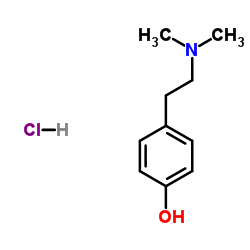 Hordenine hydrochloride structure, CAS 6027-23-2