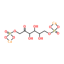 D-Fructose-1,6-diphosphate dicalcium salt structure, CAS 6055-82-9