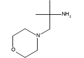 2-Methyl-1-morpholino-2-propanamine structure, CAS 6105-75-5