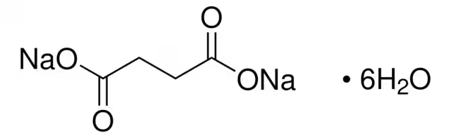 Disodium succinate hexahydrate structure, CAS 6106-21-4