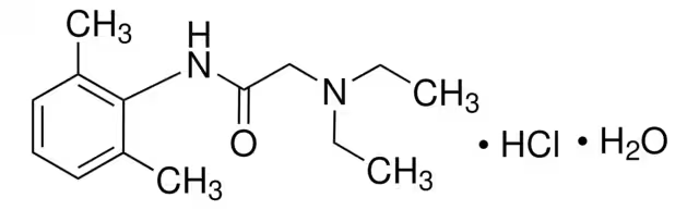 Lidocaine hydrochloride structure, CAS 6108-05-0